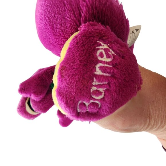 Vintage Barney Plush Toy Dinosaur Stuffed Animal 1992 Purple Green 16" - Picture 10 of 10